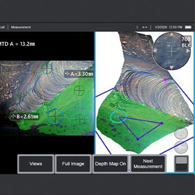 表面云云可视化3D测量3D检查软件导师Visual IQ Videoscope