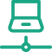 笔记本电脑连接的绿色徽标。